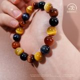  Vòng Tay Mắt Hổ Tam Tài 10mm 5A 