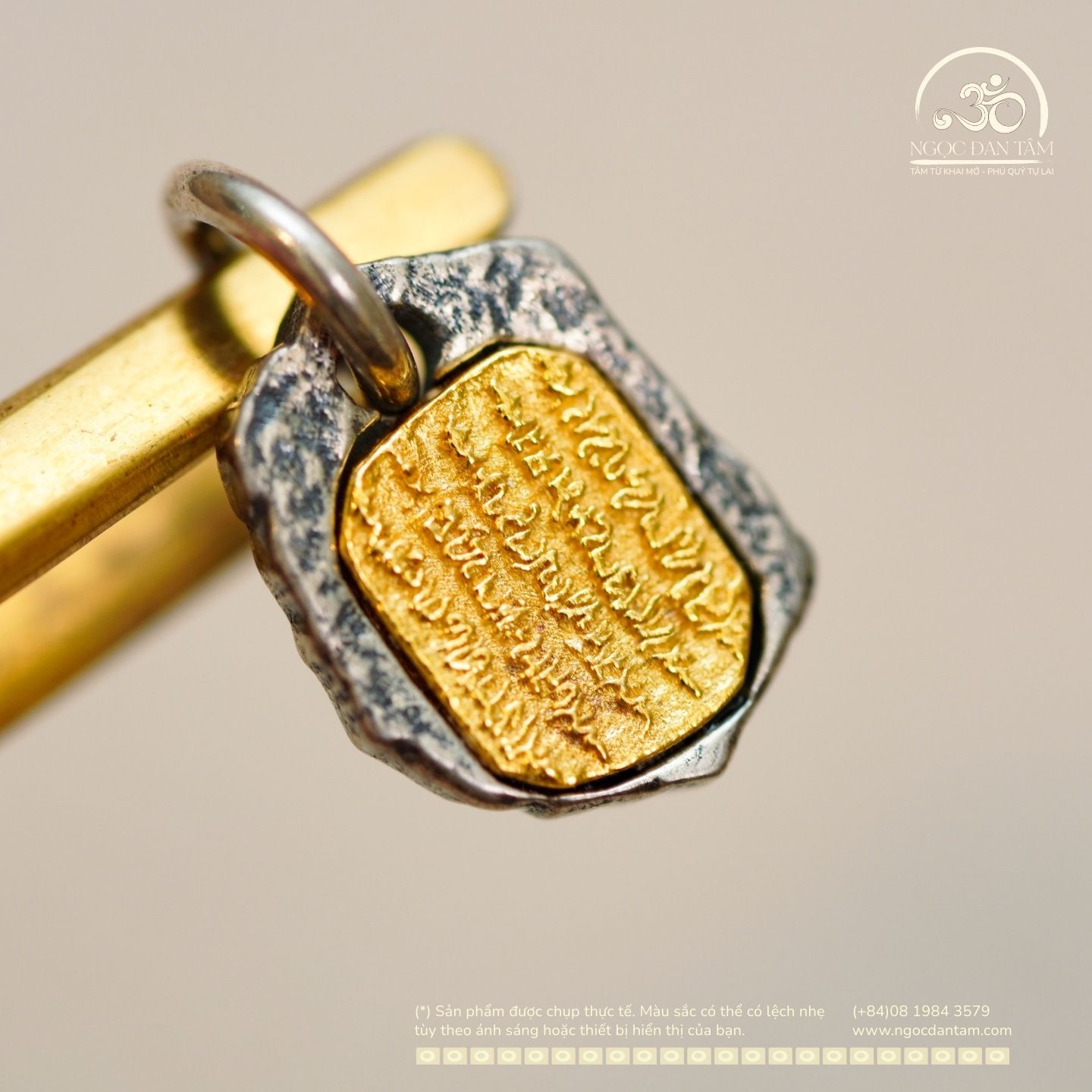  Charm 5 Dải Thách 9,47mm - Bạc 925 Mạ Vàng Cao Cấp 