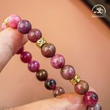 Vòng Tay Thulite 8mm 2A Phối Charm Đồng Tiền 