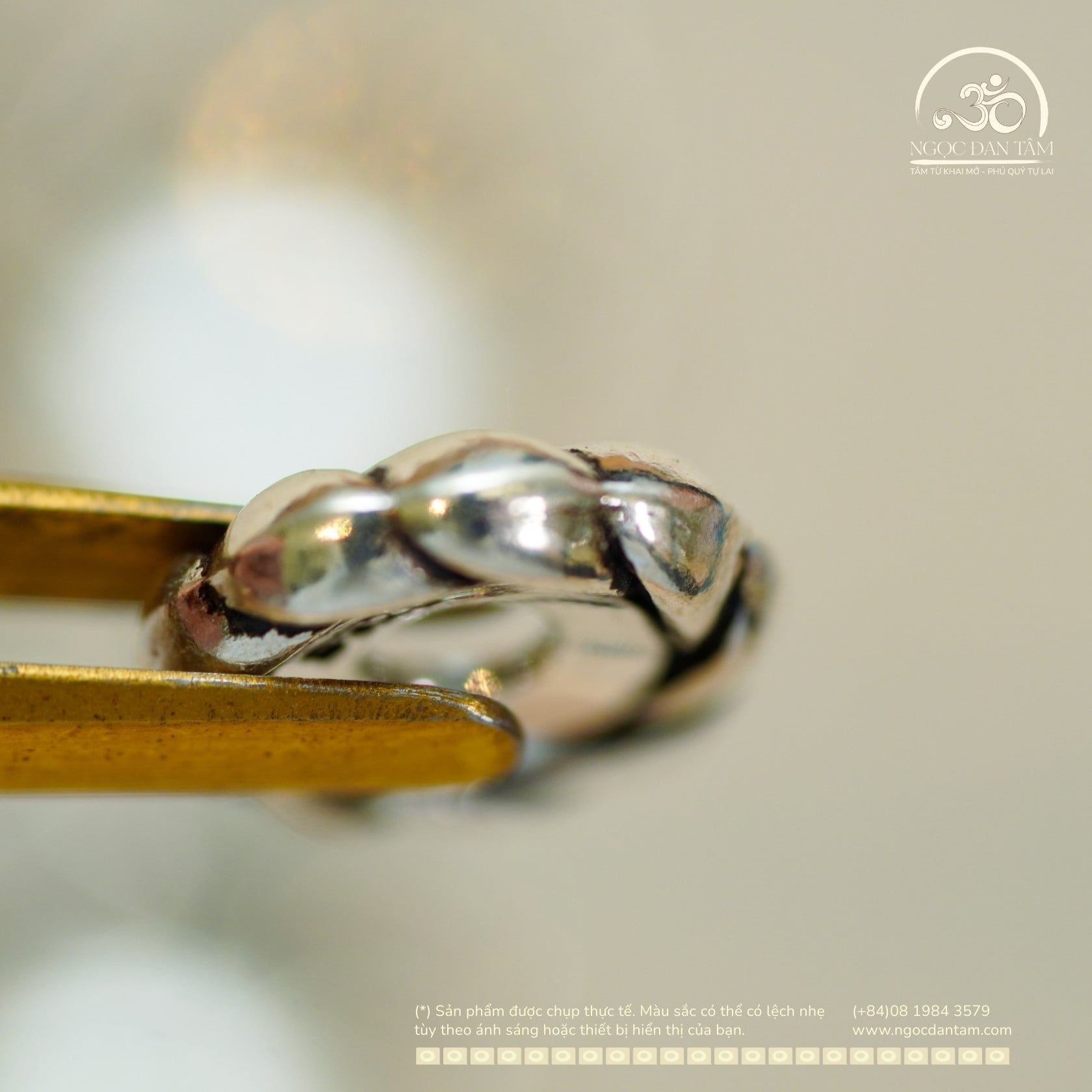  Charm Dẹp 10mm - Bạc 925 Cao Cấp 