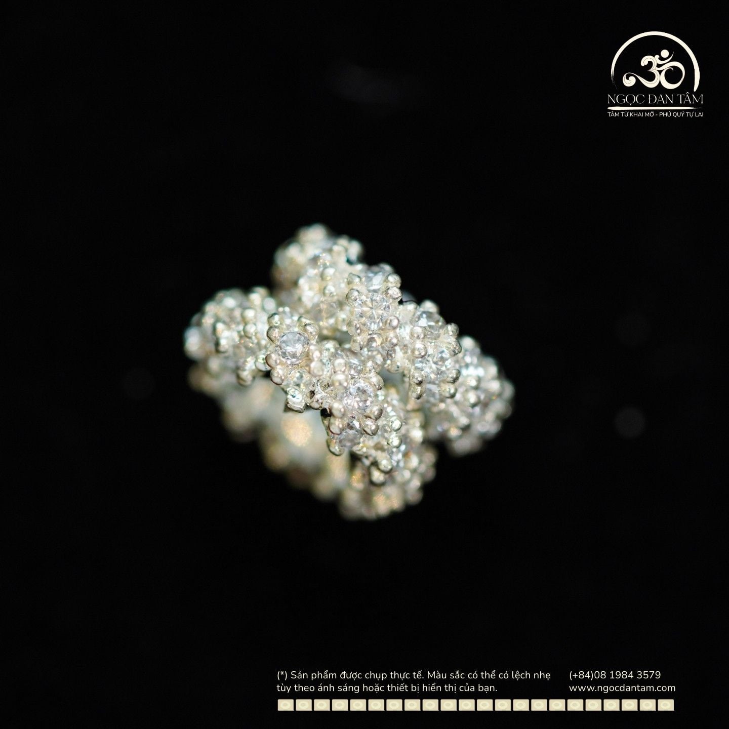  Charm Vòng Lấp Lánh 8mm - Bạc Cao Cấp 