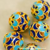  Charm Minh Châu Xanh - Kim Loại Mạ Vàng 