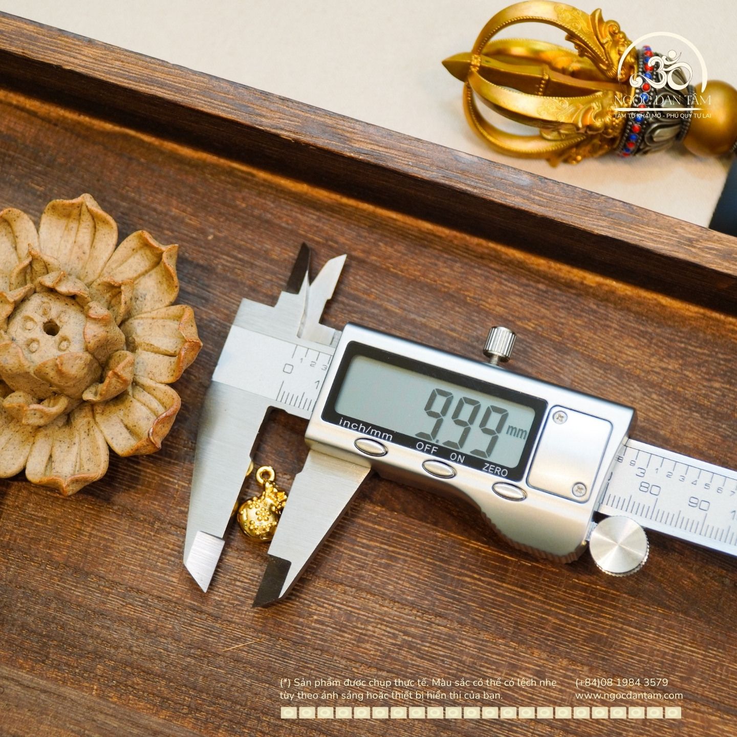  Charm Túi Thần Tài 9.99mm - Kim Loại Mạ Vàng 