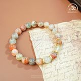  Vòng Tay Đá Mặt Trời Đa Sắc Phối 8mm Charm Mạ Vàng 