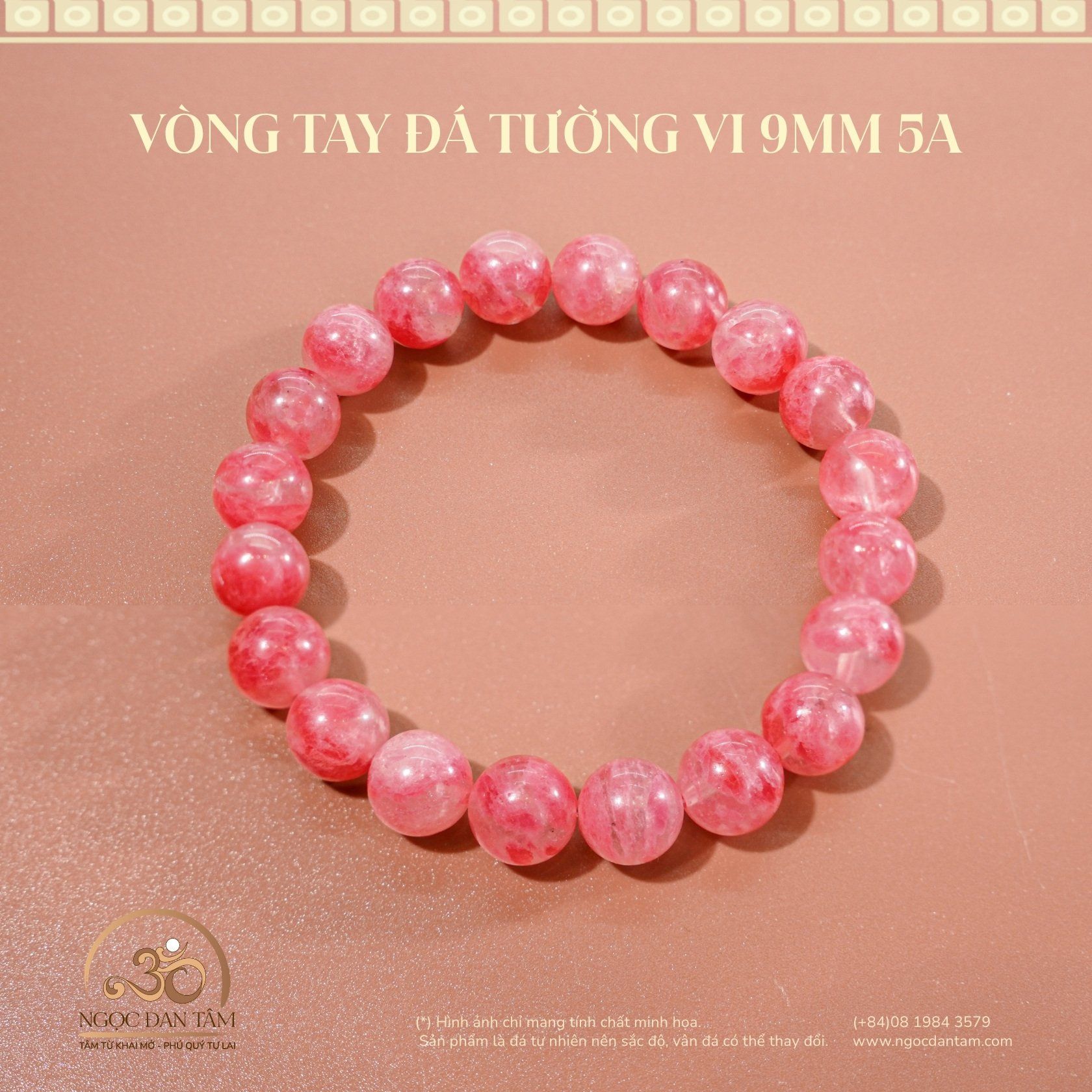  Vòng Tay Tường Vi 9mm 5A 