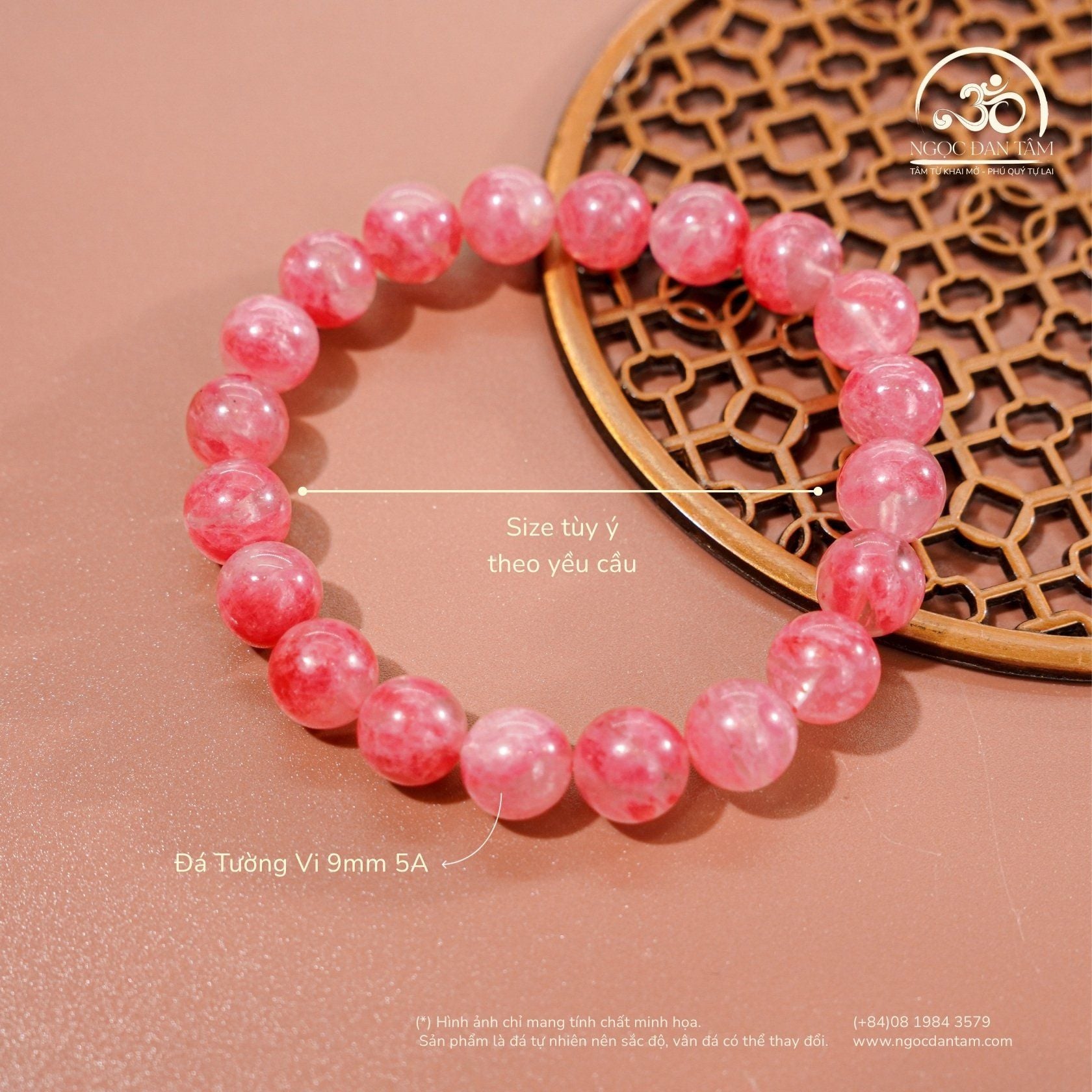  Vòng Tay Tường Vi 9mm 5A 