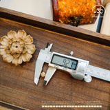  Charm Trụ Tròn Đính Hạt Trắng 9,21mm - Kim Loại Mạ Vàng 14K 