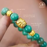 Vòng Tay Lam Ngọc Phối Charm Lu Thống Tỳ Hưu 