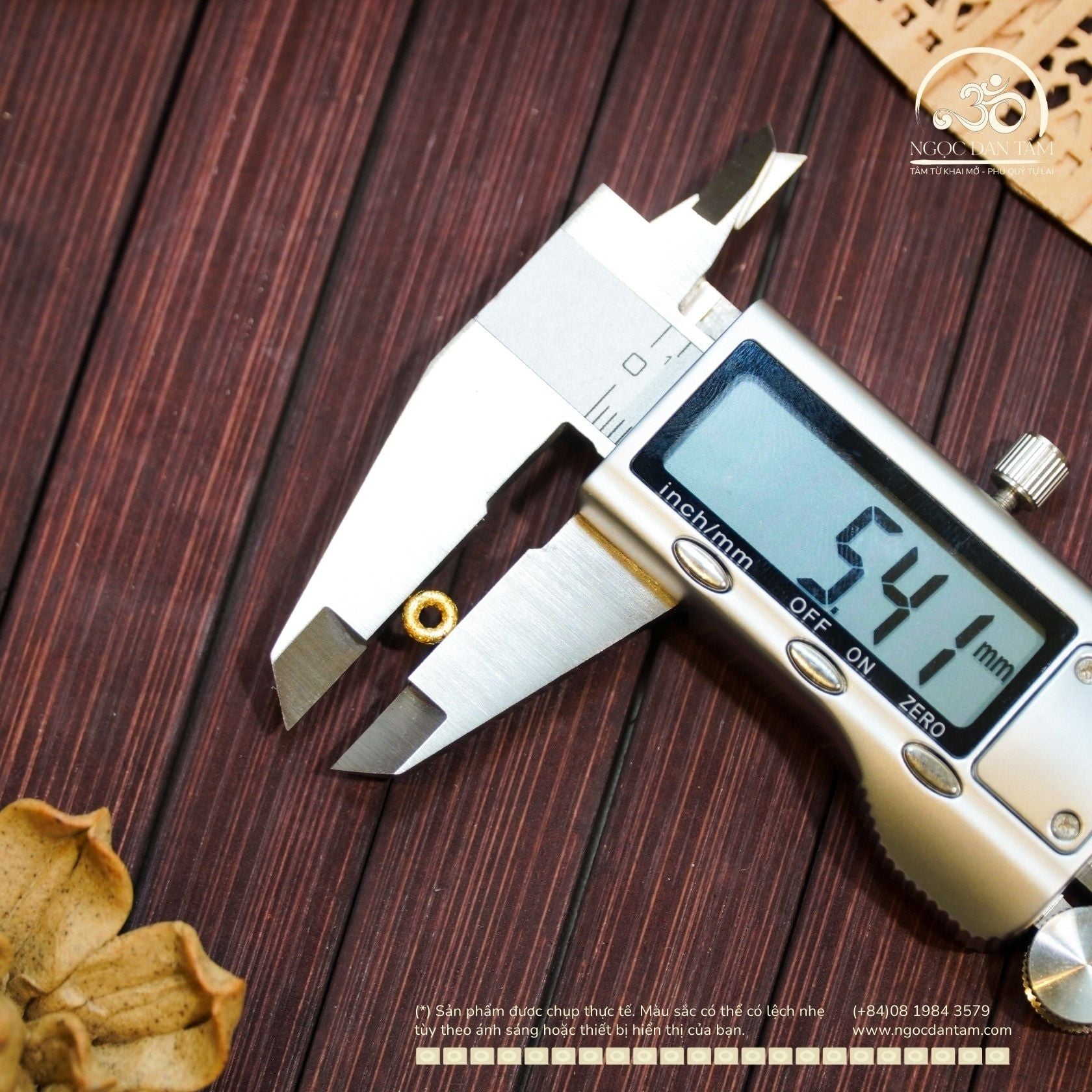  Charm Tròn Mạ Vàng Nhỏ 5.41mm - Bạc Mạ Vàng Cao Cấp 