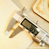  Charm Tròn Dẹp Tím  7.89mm - Bạc 925 Mạ Vàng Cao Cấp 