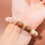 Vòng Tay Mã Não Anh Đào 10mm 2A Phối Đá Thulite 10mm 2A 