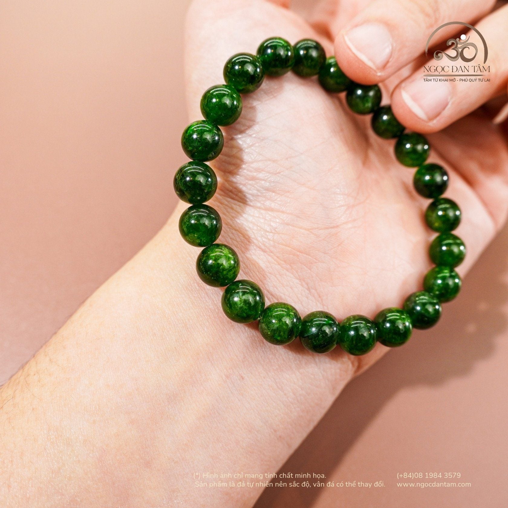  Vòng Tay Đá Diopside 8mm 5A 