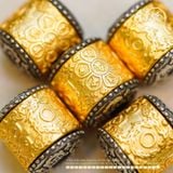  Charm Hạt Thùng Chú Om (lớn) 15,76mm - Bạc 925 Mạ Vàng Cao Cấp 