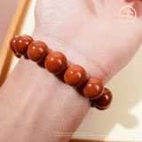  Vòng Tay Ngọc Bích Đỏ 12mm 5A 