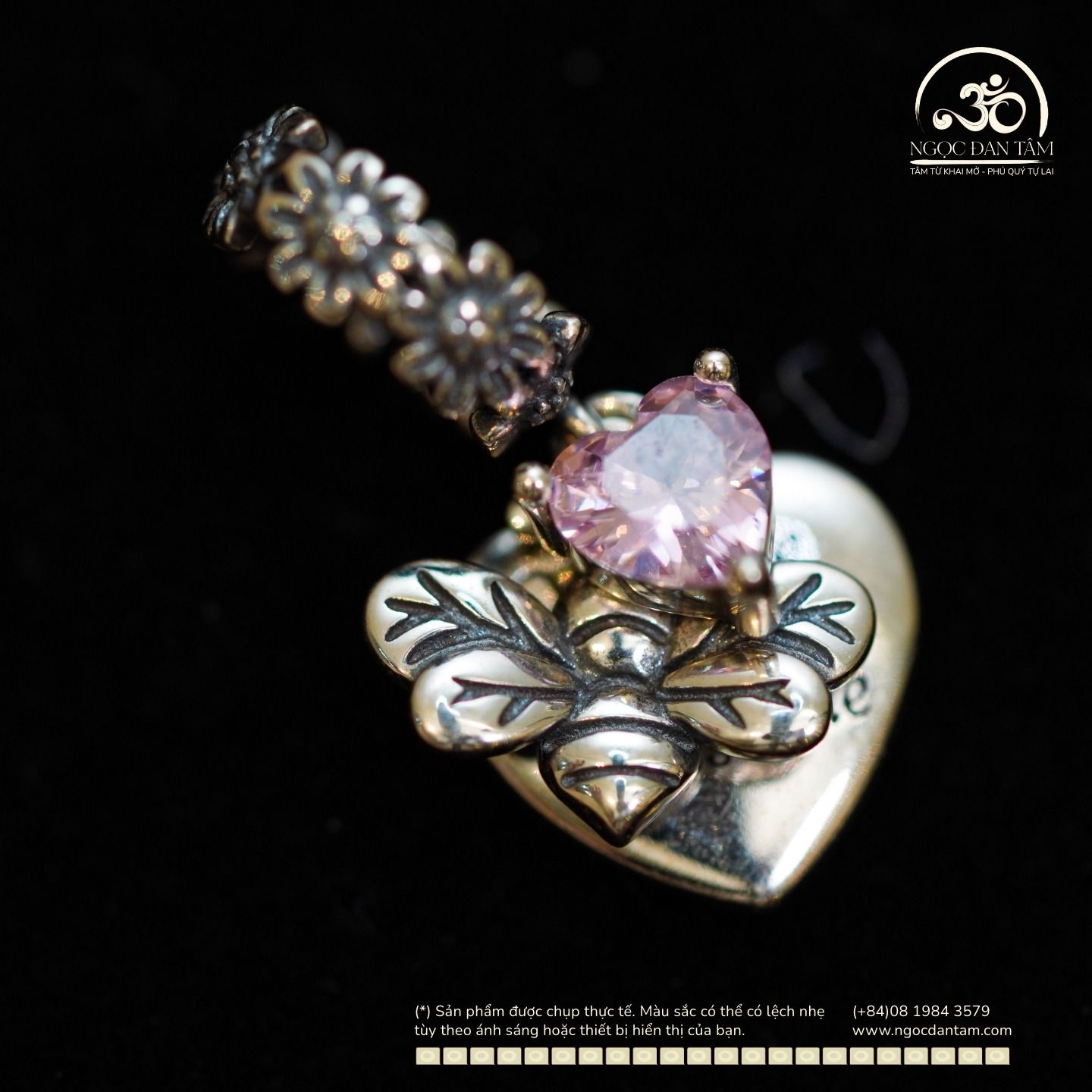  Charm Treo Pandora Ánh Nắng 10.08mm - Bạc 925 Cao Cấp 