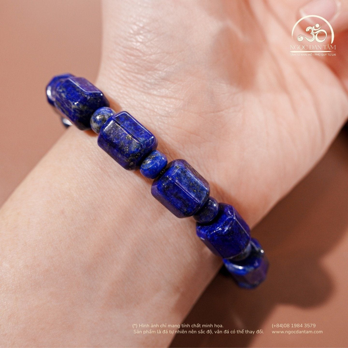  Vòng Tay Ngọc Lưu Ly Hạt Trụ 10x11mm 2A 