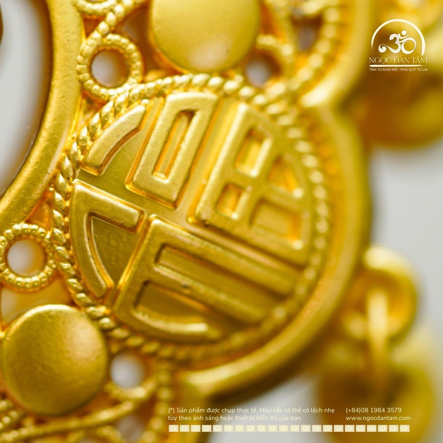  Mặt Dây Chuyền Chuông May Mắn 32,60mm - Kim Loại Mạ Vàng Cao Cấp 