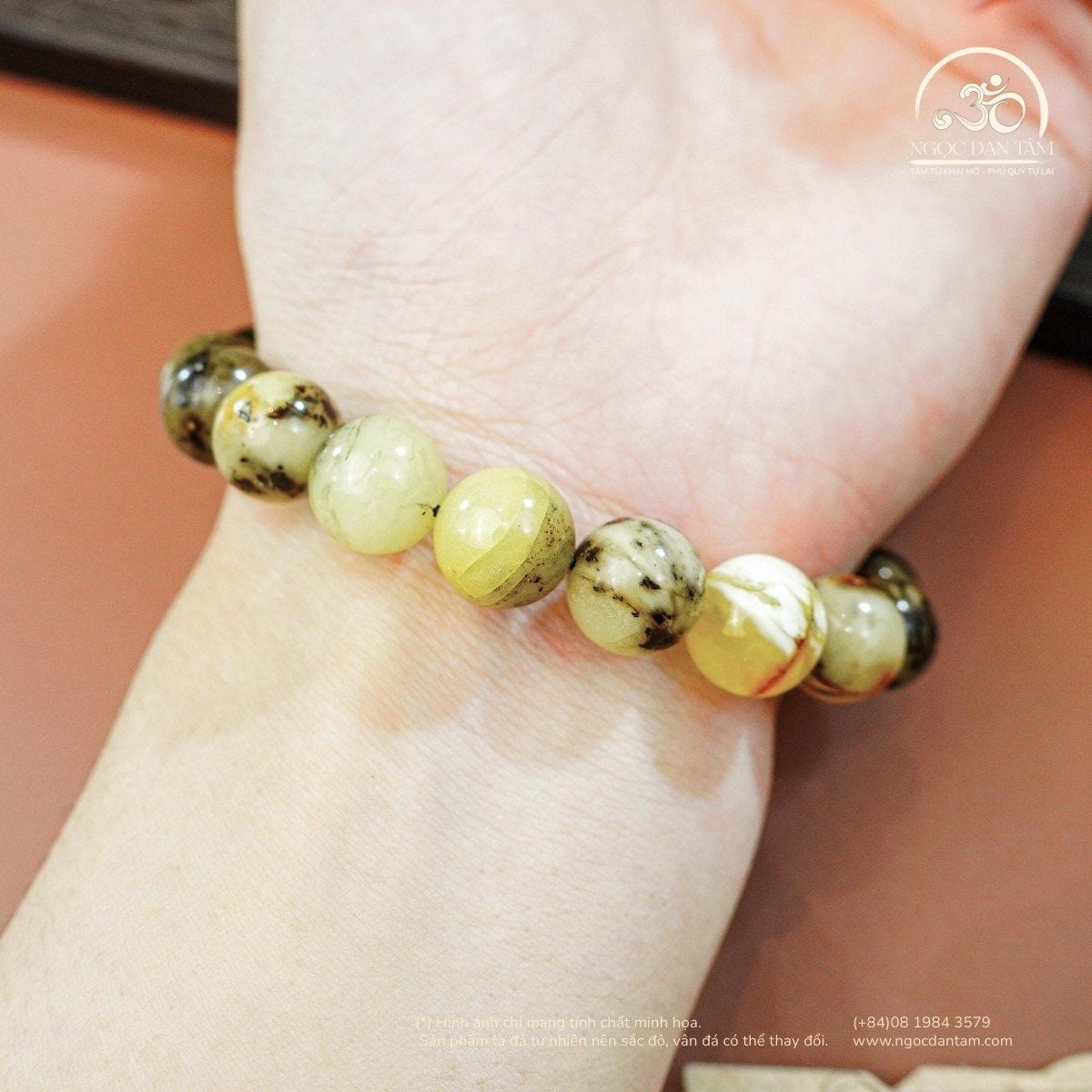  Vòng Tay Bạch Phách Rêu 11mm 12gram 