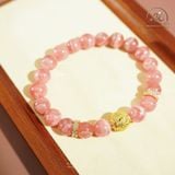  Vòng Tay Đá Đào Hoa Cát Tường 8mm 5A 