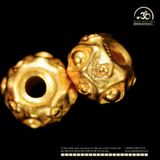  Charm Tròn Mắt Vuông Lớn 8.19mm - Bạc 925 Mạ Vàng Cao Cấp 