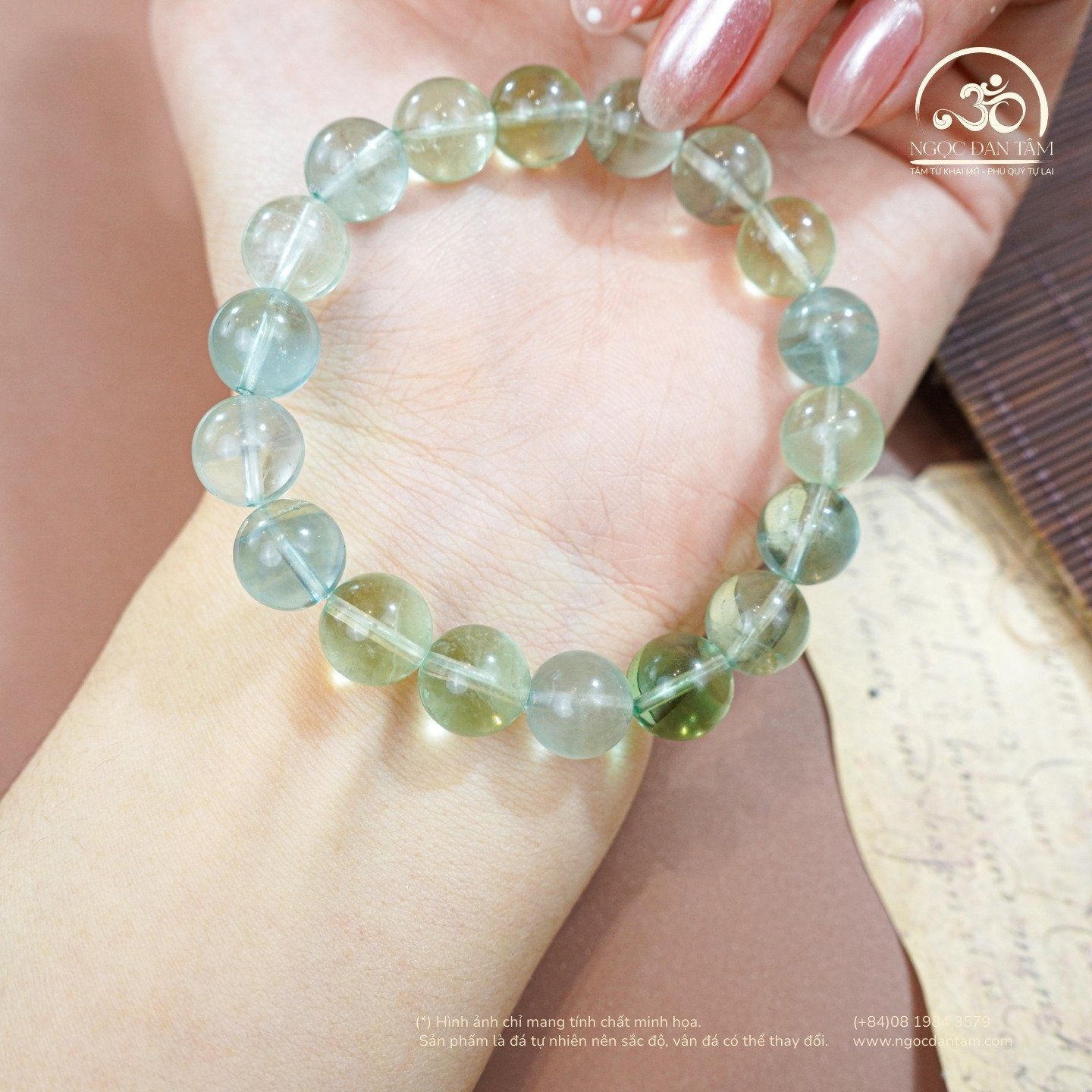  Vòng Tay Đá Flourite 10mm 2A 