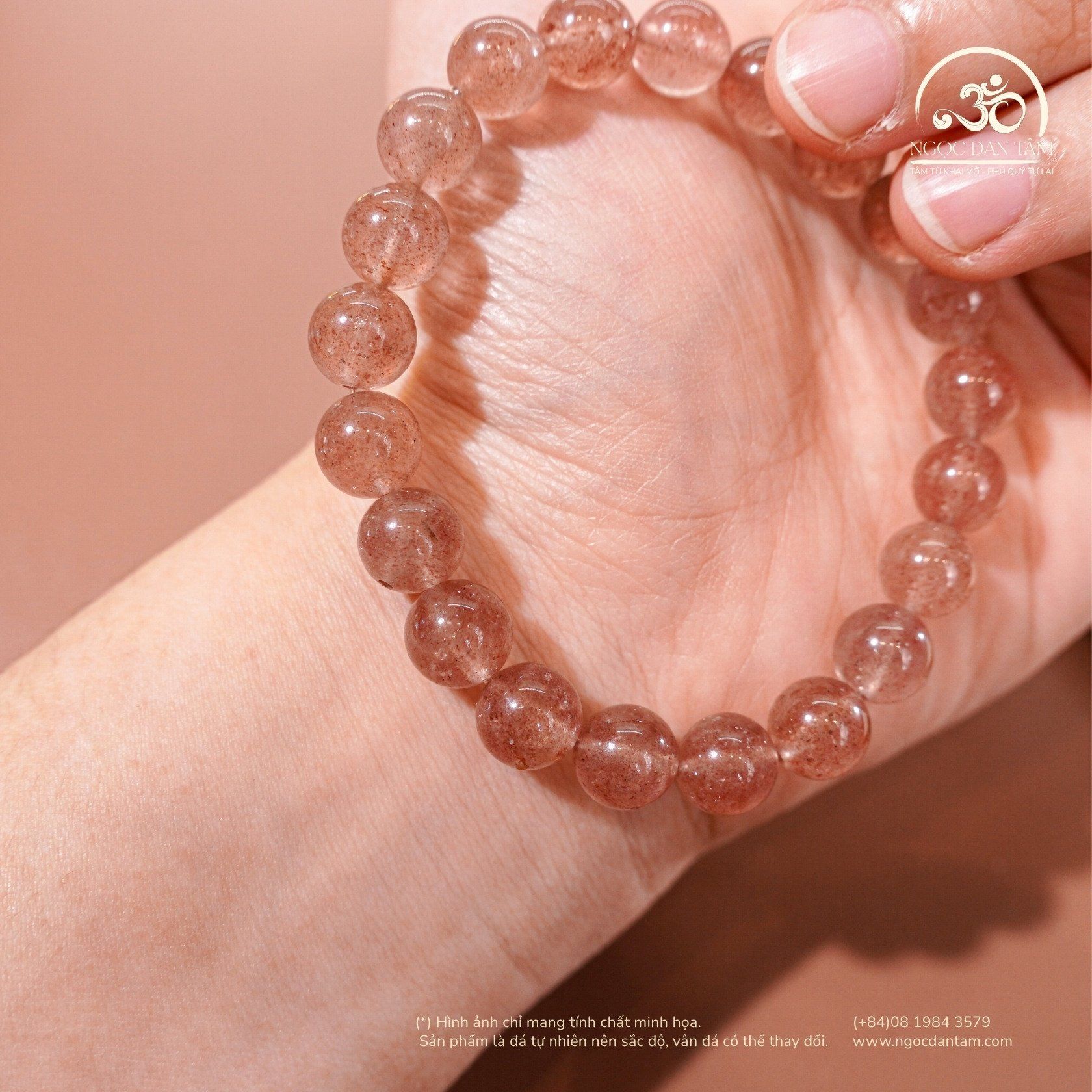  Vòng Tay Dâu Tây 8mm 2A 