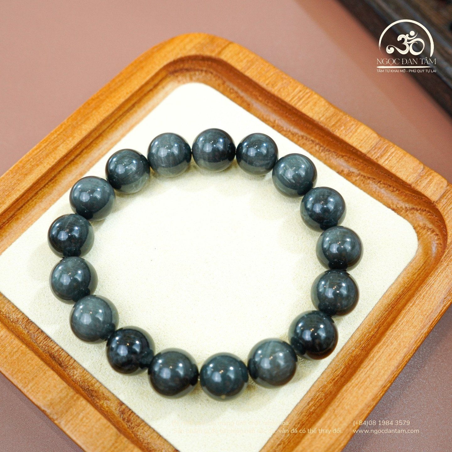  Vòng Tay Mắt Chim Ưng Xám 5A 10mm 