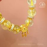  Vòng Tay Thạch Anh Tóc Vàng 10mm 5A Phối Charm Dream Catcher 