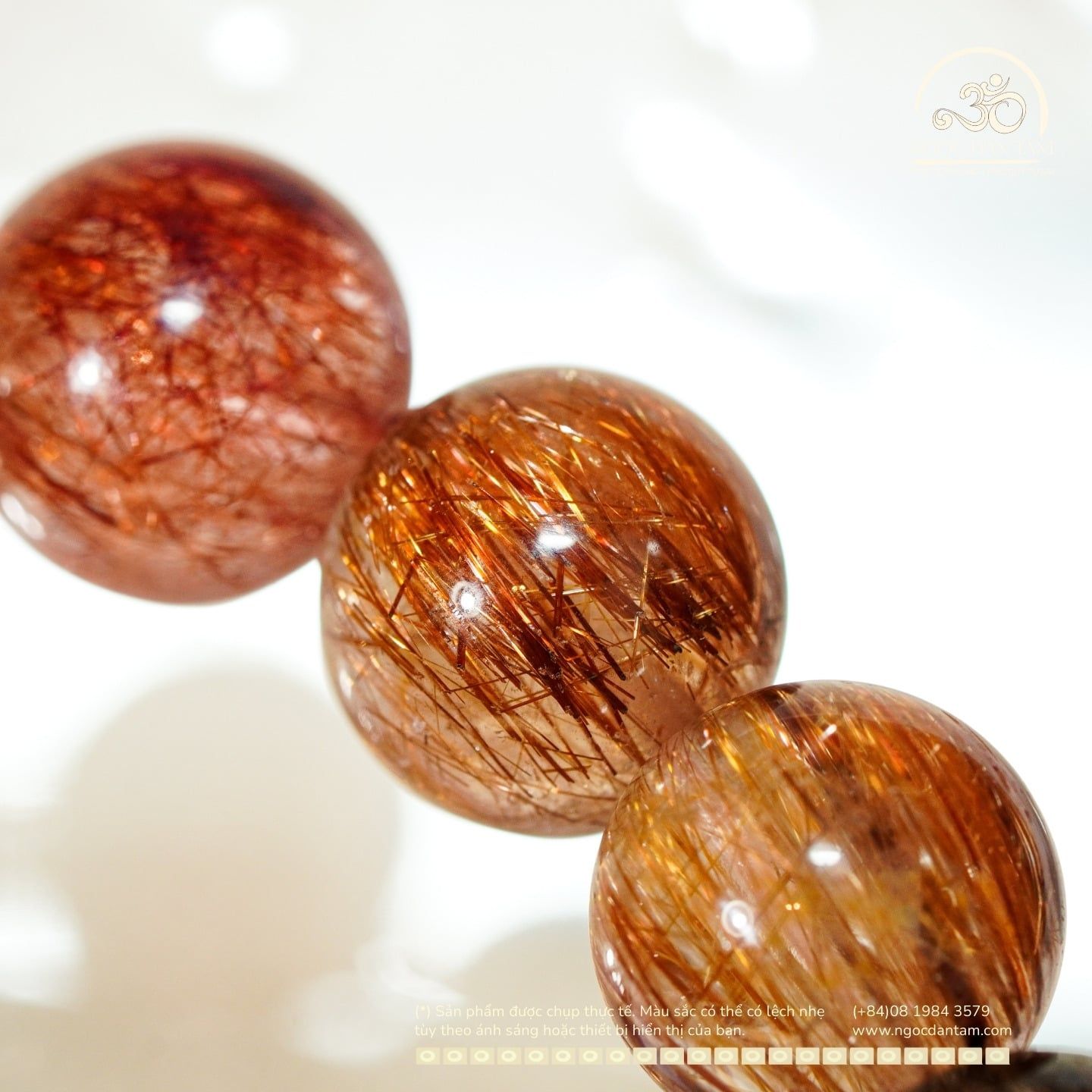  Vòng Tay Thạch anh tóc hỗn hợp VIP 10mm 7A 