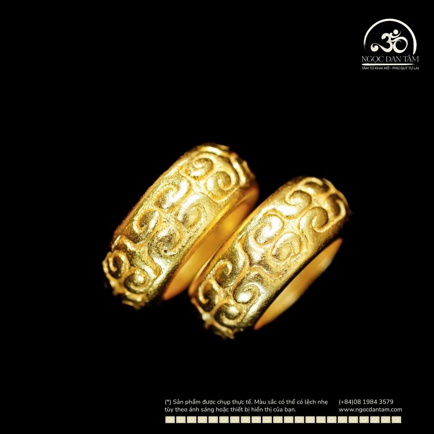  Charm Tròn Bánh Xe 9.68mm - Bạc 925 Mạ Vàng Cao Cấp 