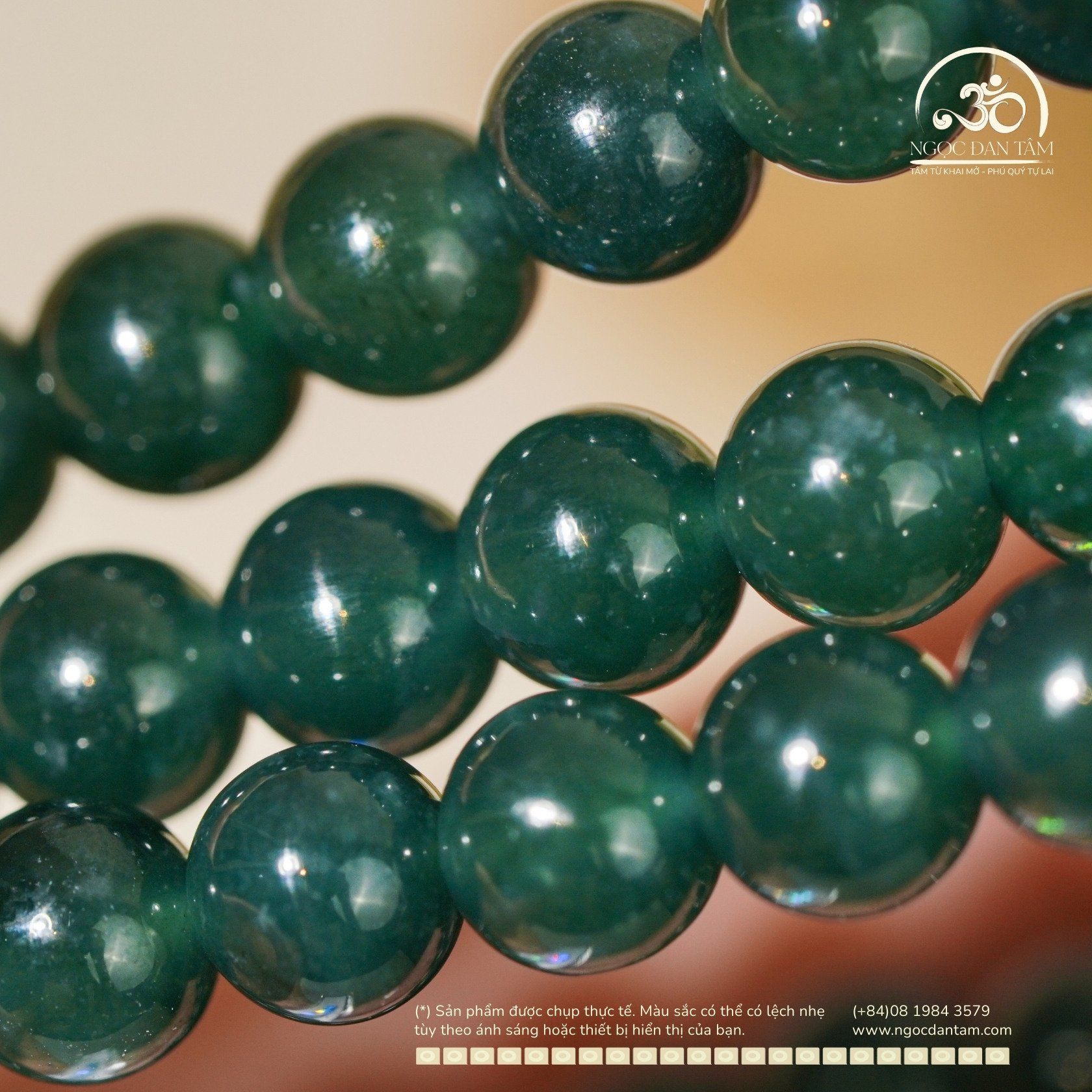  Chuỗi Vòng Tay Lam Ngọc Myanmar 6mm 