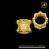  Charm Trống Đính Đá 6.01mm - Bạc 925 Mạ Vàng Cao Cấp 