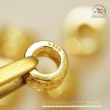  Charm Tròn Vân Mây 7.28mm - Bạc 925 Mạ Vàng Cao Cấp 