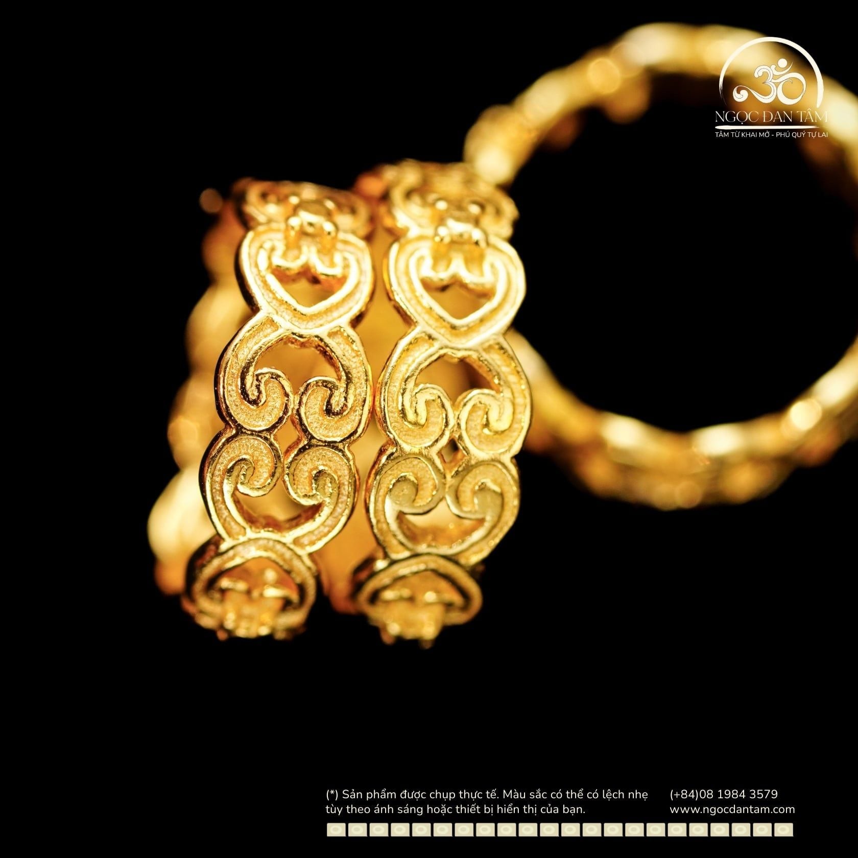  Charm Tròn Nhẫn 10.18mm - Bạc 925 Mạ Vàng Cao Cấp 