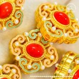  Charm Tường Vân Ngọc Đính 22,87mm (Kim Loại Mạ Vàng) 
