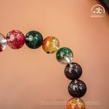  Vòng Tay Thạch Anh Ưu Linh Hoa 10mm 5A Phối Charm Rồng 2 Màu Đá 