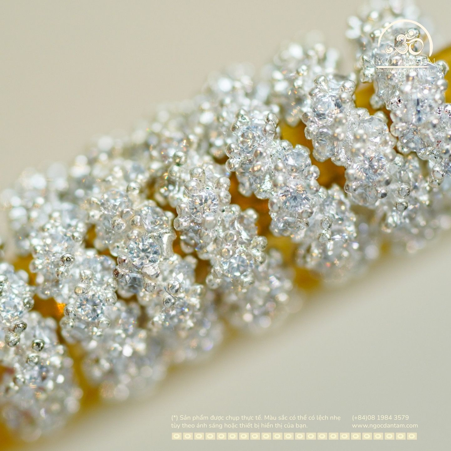  Charm Vòng Lấp Lánh 8mm - Bạc Cao Cấp 