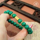  Vòng Tay Đá Howlite Lu Thống Phối Charm 10mm 