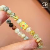  Thạch Anh Ưu Linh Thuôn Phối Charm Lục Giác 6x8mm 