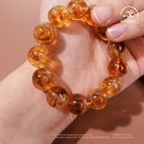  Vòng Tay Thạch Anh Vàng Hoa Bay 13mm 3A 