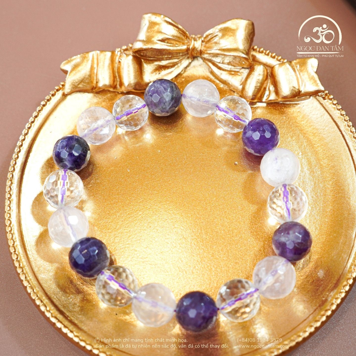  Vòng Tay Thạch Anh Hỗn Hợp Cắt Giác 2A 10mm 