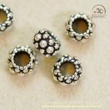  Charm Đệm Vảy Rồng Lớn 7mm - Bạc Cao Cấp 