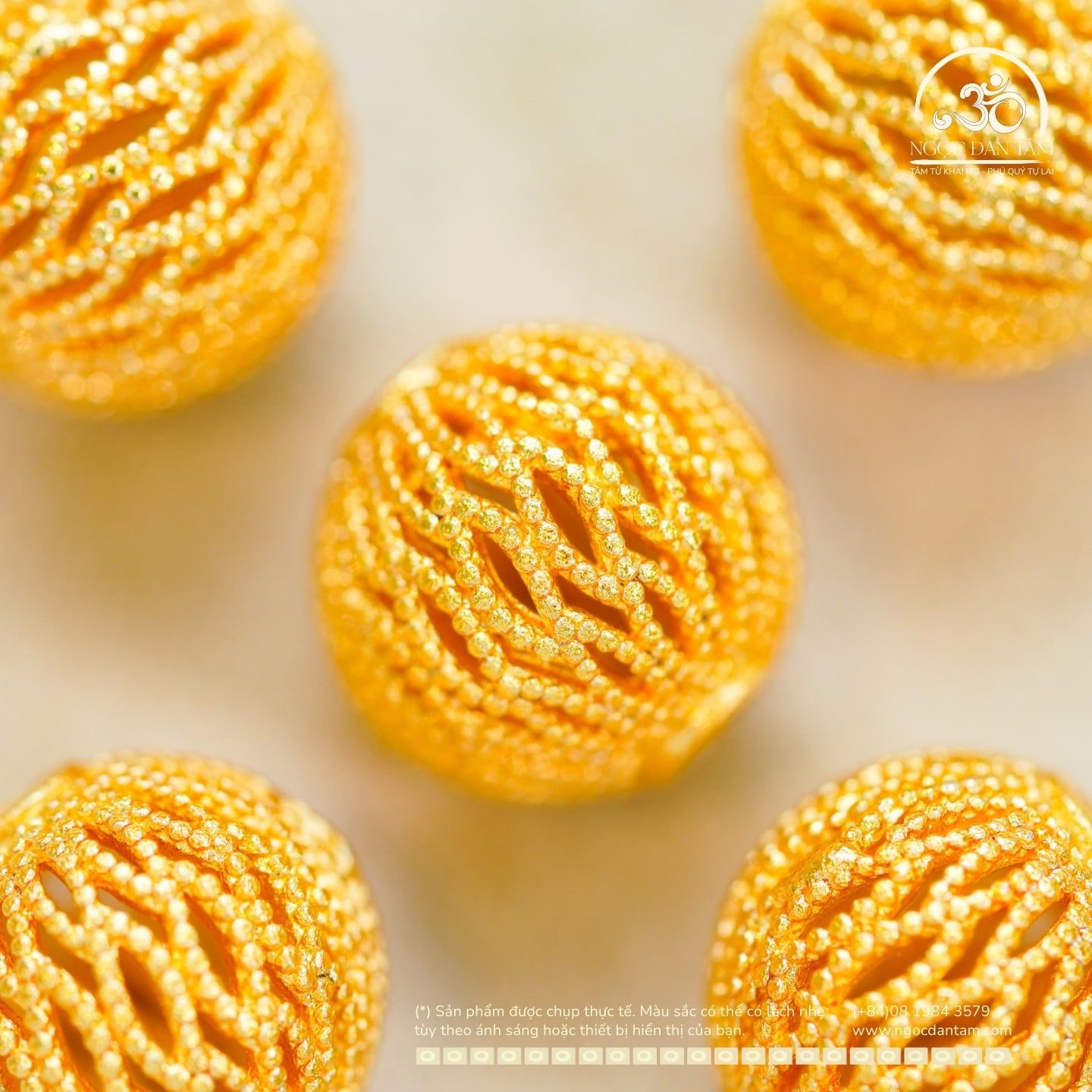  Charm Lồng Đèn 10,09mm - Kim Loại Mạ Vàng Cao Cấp 