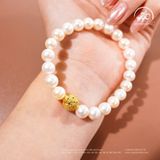  Vòng Tay Ngọc Trai 8mm Phối Charm Cát Tường 