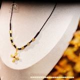  Vòng Tay + Vòng Cổ Thắt Dây Charm Chùy Kim Cang Đôi Bạc 925 Mạ Vàng Cao Cấp 