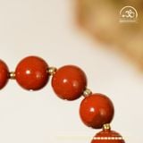  Vòng Tay Dzi Mặt Trời Mặt Trăng Phối Ngọc Bích Đỏ 8mm 