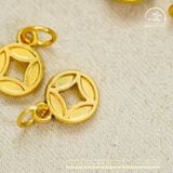  Charm Treo Đồng Tiền 8.02mm - Kim Loại Mạ Vàng Cao Cấp 
