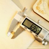  Charm Tròn Mắt Vuông Nhỏ 6.95mm - Bạc 925 Mạ Vàng Cao Cấp 