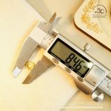  Charm Tròn Dẹp Đính Đá Lớn 8.46mm - Bạc 925 Mạ Vàng Cao Cấp 