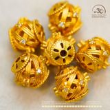  Charm Đan Dây Đính Đá Mạ Vàng 9,43mm - Kim Loại Mạ Vàng Cao Cấp 